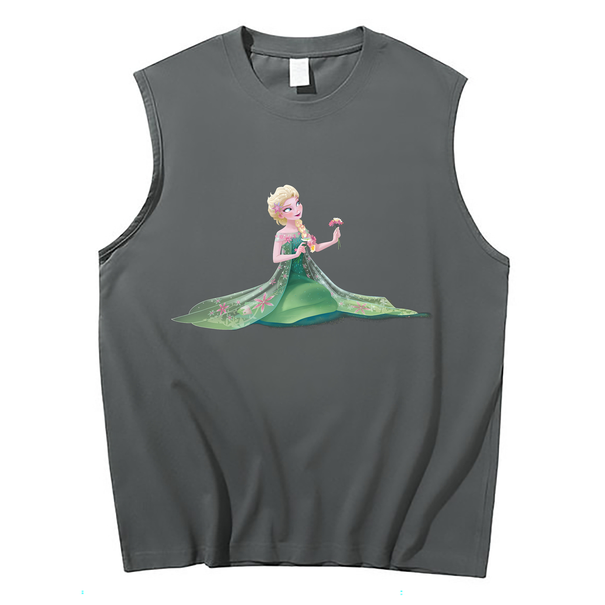 （画像用） アナと雪の女王 アンナ エルサ Frozen Anna Elsa コットン100％タンクトップ（フロントプリント）